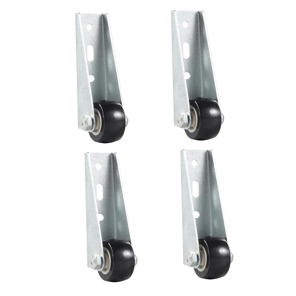 Smtalg 0.9-inch 4PCS Quiet Rubber Caster Wheels, Rolling Casters with Vertical Installation of