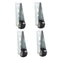 Smtalg 0.9-inch 4PCS Quiet Rubber Caster Wheels, Rolling Casters with Vertical Installation of