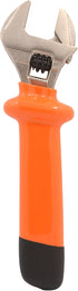 WEIDA 8" Heavy Duty Insulated Electrician Adjustable Wrench, Cushion Grip, Nickel-Plated Anti-Rust Surface