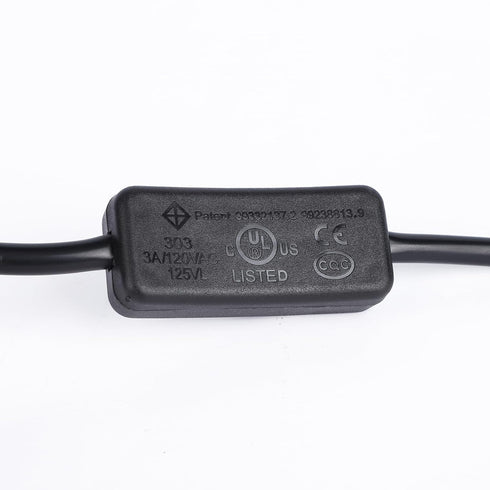 DROK 4FT Power Cable 3 Prong Grounding Plug, AC Power Cord Extension with Switch for Electrical Testing