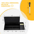 Desktop Glass Whiteboard with Calculator, Black Dry Erase Board Surface, Desk Organizers with Accessories