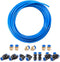 Pneumatic Tubing Blue PU Air Hose Pipe Kit 5/32 inch or 4mm OD for Air Line Transfer