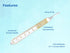 3 Pack Scalpel Handle B.P #3 Stainless Steel with Ruler for Precise Cutting, Compatible with Blades #6 to #16