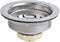 Hydro Master Kitchen Sink Basket Strainer - Standard Drains (3-1/2 Inch) Stainless Steel with Rubber Stopper