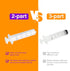 20 PCS 20 ml Plastic Syringe with Measurement, Slip Tip for Scientific Lab Injection and Refilling