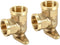 uxcell Brass Pipe Fitting 90 Degree Drop Ear Elbow G1/2 Female X G1/2 Female, 2pcs
