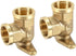 uxcell Brass Pipe Fitting 90 Degree Drop Ear Elbow G1/2 Female X G1/2 Female, 2pcs