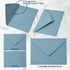 Whaline 50Pcs Dusty Blue A7 Invitation Envelopes Set, V-Flap Gift Card Sleeves for Mailing, 7.3x5.3 Inch