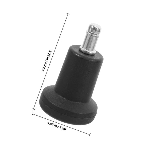 6pcs 2-inch KALLORY Fixed Office Chair Casters Swivel Accent Chair Wheels Bell Glides Replacement Desk Wheels for High