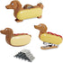 Yobro Desk Stapler Set, Office Supply Kit with Mini Stapler & Tape Dispenser, Dachshund Hot Dog Design with Squeezing
