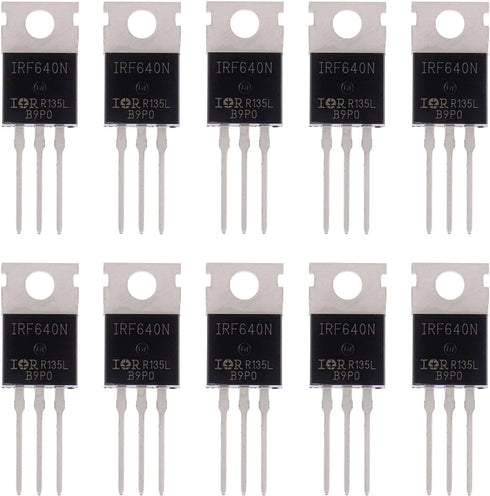 BOJACK IRF640 MOSFET IRF640N 18A 200V N-Channel Power MOSFET TO-220AB (Pack of 10)