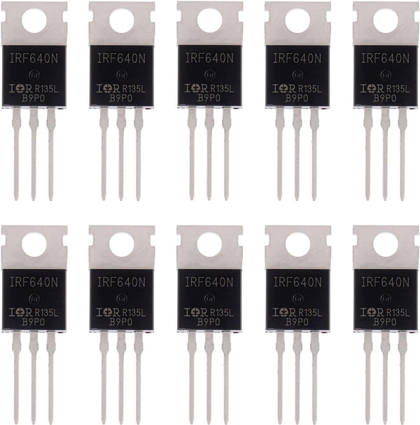 BOJACK IRF640 MOSFET IRF640N 18A 200V N-Channel Power MOSFET TO-220AB (Pack of 10)