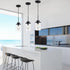 Modern Black Farmhouse Clear Glass Cylinder Pendant Light Fixture,Ceiling Hanging Metal Industrial Mini Pendant