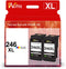 CL-246XL Color Ink Cartridge Remanufactured for Canon PIXMA, 246XL 246, for MX490, MX492, TS3100, TS3122 (2 Tri-Color)