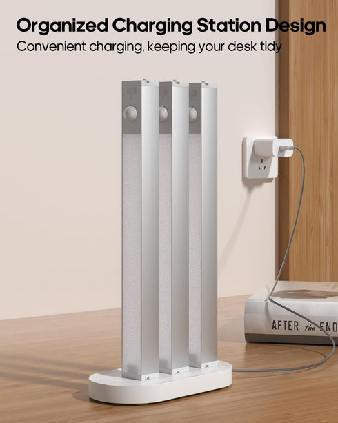 6 Pack 7 Dimmable Closet GOODEA Led Under Cabinet Lights Wireless with Charging Station, Rechargeable Motion Sensor