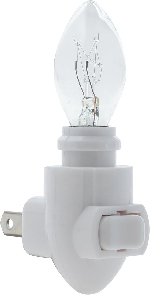 4 Bulb, Pack 4 Projectpak Plug in Night Light Module Includes Watt White Plastic, Great for Making Your Own DIY