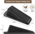 Door Stoppers for Bottom of Door on Floor, Premium Rubber Door Stopper Wedge, Floor Sturdy Stackable Door Stops for Carpet Heavy Duty Door, Door Gaps (Black, 2 Pack) by JZWBLILY