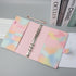 Pink PU Leather Budget Binder Cover for A5 6-Ring Money Organizer, Refillable Loose Leaf Receipt Notebook with Card
