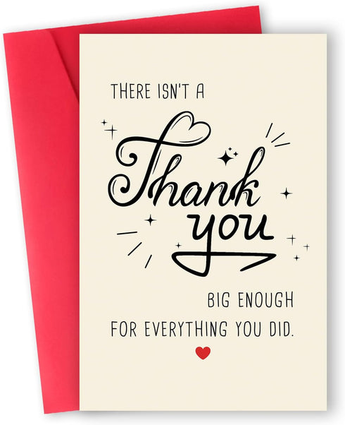 gerdiny Funny Thank You Gifts for Men Women, Simple Thank You Card for