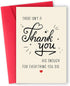 gerdiny Funny Thank You Gifts for Men Women, Simple Thank You Card for