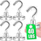 MIKEDE Heavy Duty Magnetic Hooks, 40lbs Earth Magnets with Rust Proof Metal Hooks for Classroom and Outdoor