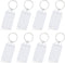 Uniclife 80 Pieces Key Tags, 2 Inch Plastic Key Chain Tags with Blank Paper Labels and Split Rings, White