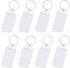 Uniclife 80 Pieces Key Tags, 2 Inch Plastic Key Chain Tags with Blank Paper Labels and Split Rings, White