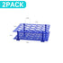 2 Pack Test Tube Rack,100 Well Deep Blue Detachable Plastic Centrifuge Tube Holder for 10ml/15ml/50ml