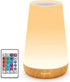 Auxmir LED Night Light 2 Pack Bedside Lamp Touch and Remote Control