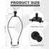 10 Inch 2 Set PATIKIL Lamp Harp Kit with Finial, Detachable Shade Bracket Holder, DIY Lighting Accessories for Table