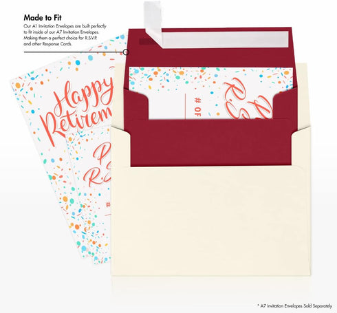 LUXPaper 4Bar A1 Invitation Envelopes, Peel & Press, 50 Qty, Garnet Red, 80lb. Text