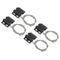 PATIKIL 4 Pack Magnetic Reed Switch NO Wired Surface-Mounted Contact Switch for Door Window, Black