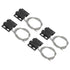 PATIKIL 4 Pack Magnetic Reed Switch NO Wired Surface-Mounted Contact Switch for Door Window, Black