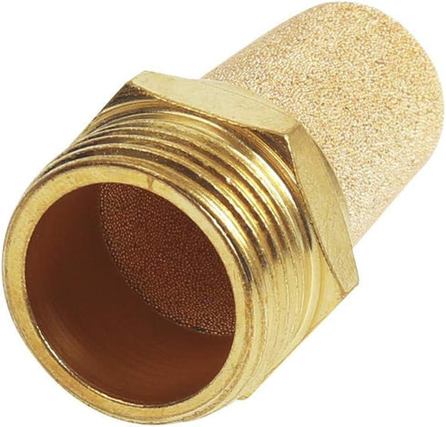 Quickun Air Pneumatic Mufflers, 1/4" Male Thread Sintered Bronze Exhaust Muffler Silencer (Pack of 10)
