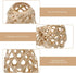 Sewroro 4pcs Bulb Woven Bamboo Lamp Shade Rustic Style Ceiling Lamp Chandelier Cover for Pendant Light Ceiling Fan