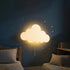 HANVOWS 3V 3000K Cloud Light Battery-Operated Wall Lamp for Nursery Kids Bedroom & Baby Room with Pull-String Switch