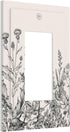 Herbs Plant Wild Flowers Decorative Light Switch Cover, 1 Gang Rocker/Decorator Wall Plate for Home Decor
