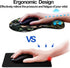 Ergonomic Mouse Pad with Wrist Support, Cute Mouse Pads with Non-Slip PU Base for Home Office Working Studying Easy Typing & Pain Relief Black Floral by DOOKE