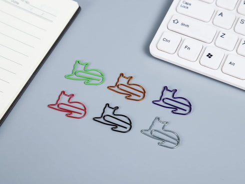 Cat Lover Gifts for Women, Cat Sticky Notes Set, Cat Paper Clips, Office Supplies for Cat Lovers, Book Annotation