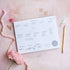 Peachly Desktop Weekly Planner Notepad, 60 Undated Tear-Off Pages for Daily To-Do Lists, Peach and Mint Fern