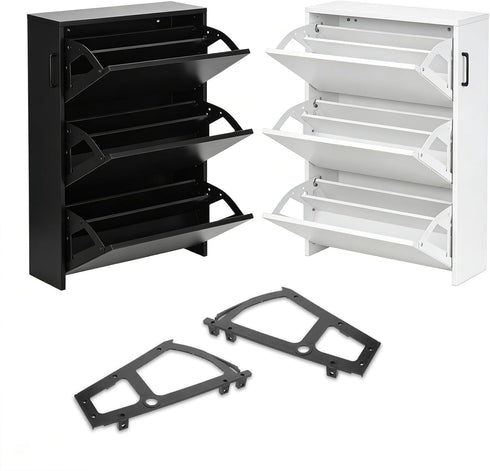 2pcs Shoe Rack Hardware Tilt Out Shoe Cabinet Hinges - Furniture Replacement Accessories for DIY Repair Living Room