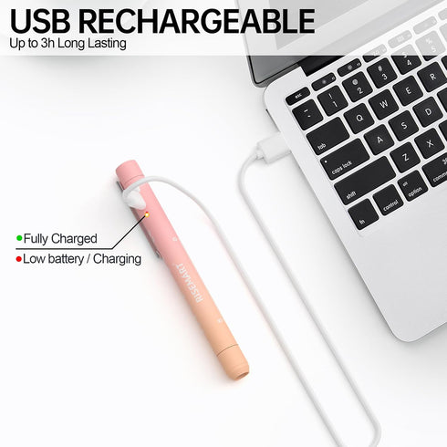 Rechargeable Pen Light for Nurses and Doctors LED Medical Penlight with USB Charging, Dual Light Modes, Durable Clip