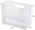 IRIS USA Medium Portable Desktop File Box, 6 Pack, with Side Handles, Hanging File Folders, Clear for Magazines and Mail