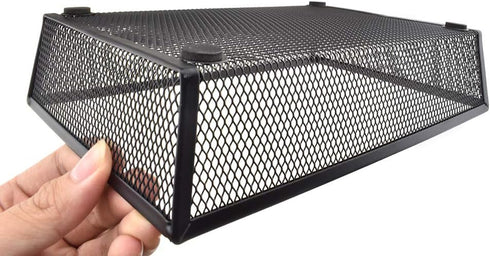 HAHIYO Stackable Mesh Tray Cup, 9 x 6 x 2 inches Sturdy Container for Desk Drawer Organizer (Black)