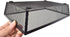 HAHIYO Stackable Mesh Tray Cup, 9 x 6 x 2 inches Sturdy Container for Desk Drawer Organizer (Black)