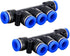 PK-8(8mm) OD Quick Release Connectors Manifold, 20 PCS Inline Manifold Union Fittings, Pneumatic Push Fittings