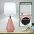 3 Temperatures15.5" Small Bedside Table Lamp for Bedroom - Reading Desk Lamp with Color Nightstand Ceramic Lamp