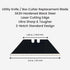 Berkling Utility Knife Blades, 100 PCS with Dispenser, SK2H Laser Sharpened Black Carbon Steel