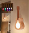 WangMoxi Wooden Guitar Motion Sensor Light Indoor,Peel and Stick Wall Sconces Battery Operated,Magnetic