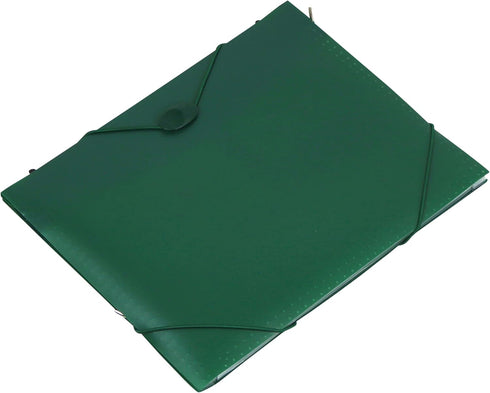 Iconikal Expanding Hanging File Folder, 7 Divider Pockets, Green, 12-Pack